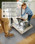 PADOOR Non Slip Kitchen Rugs Sets of 3 - Image 3