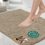GORILLA GRIP Bath Rug Mat 48x17, Thick Absorbent Chenille, Quick Dry Microfiber by Unknown