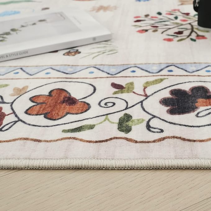 Rugcomf Area Rugs 8x10 Rug for Living Room Clearance Washable Boho Area Rug Non - Image 8