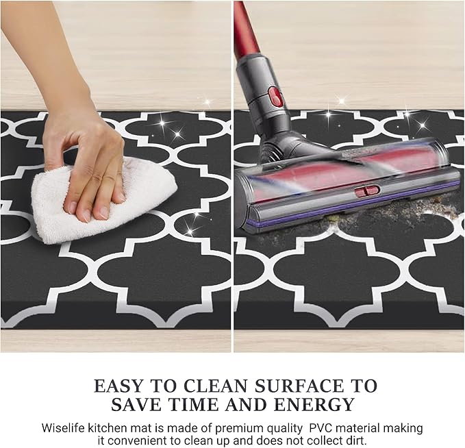 WISELIFE Kitchen Mat Cushioned Anti-Fatigue Kitchen Rug, 17.3"x 60", Non Slip - Image 5