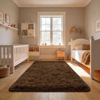 Andecor Shag Area Rug for Living Room, 4x6 Feet Coffee Soft Fluffy Indoor Plush - Image 4