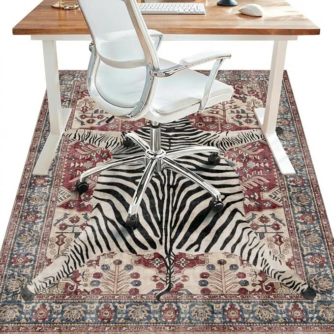 48"x72" Office Chair Mat for Hardwood Tile Floor, Under Desk Carpet Protector by BESBLEE