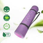 YOGATI® Yoga Mat with Strap with Alignment Lines. Home Workout Mat - Image 5