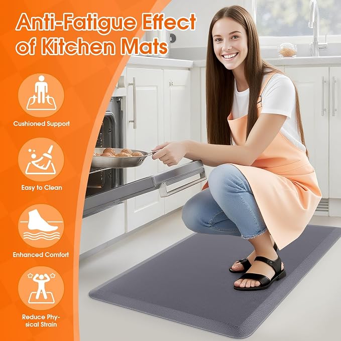 TranquilRelax Kitchen Mat, 17.3''x28'' | Cushioned Thick Floor Comfort - Image 6