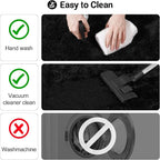 qulint 5x7 Area Rug for Living Room, Large Fluffy Black Carpet for Bedroom Soft - Image 4