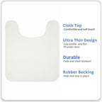 Bosap Toilet Rugs U Shaped Bathroom Rug, Machine Washable Non Slip Quick Dry - Image 2
