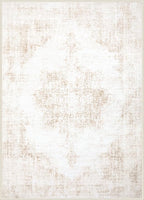 Area Rugs 8x10 Vintage Rug: Large Washable Living Room Rug Retro Medallion - Image 9