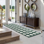 Lahome Zelie Checkered Washable 2x6 Green Runners - Image 9