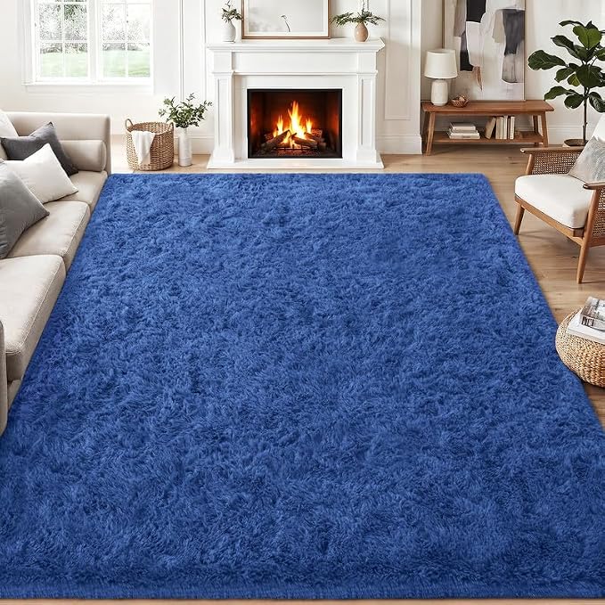 Area Rug for Living Room Bedroom: 4x6 Soft Fluffy Shag Rugs Upgrade Non-Slip - Image 2