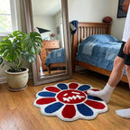Trippy Happy Face Rug 4th of July Bathroom Rugs Patriotic Independence Day - Image 5