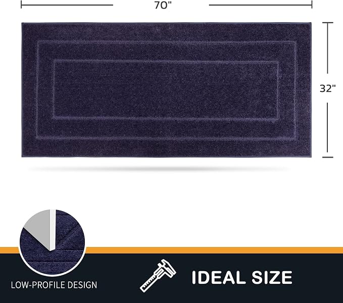 PURRUGS Dirt Trapping Door Mat 32" x 70", Non-Slip/Skid Machine Washable - Image 2