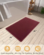 AMOAMI Upgraded Waffle Bath Mat, Super Absorbent Non Slip Bath Mats - Image 2