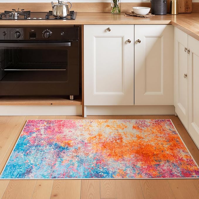 Rugflix 3x5 Entrance Rugs, Entry Rug Washable Non-Slip Stain-Resistant Low Pile - Image 2