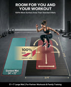 HAPBEAR Large Exercise Mat-7'x5'/6'x8'/6'x9'/6'x10'/6'x12'x8mm, Ultra Durable - Image 4