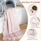 Pink Rugs for Bedroom Girls, 5x7 Washable Non Slip Area Rugs for Living Room - Image 5