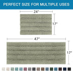 H.VERSAILTEX Bathroom Rug Sets 2 Piece Bath Mats Non Slip Thick Soft Chenille - Image 2