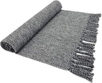 Cotton Bathroom Rug Reversible Laundry Room Rag Rug. Hand Woven Chindi Area Rug by SERENITA