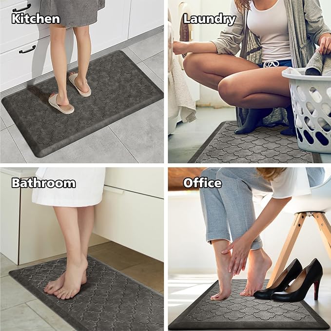 WISELIFE Kitchen Mat Cushioned Anti Fatigue Floor Mat, Thick Non Slip Water - Image 7