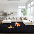 Mugorn Black Area Rugs 9x12 Living Room, Large Fluffy Rugs by MUGORN
