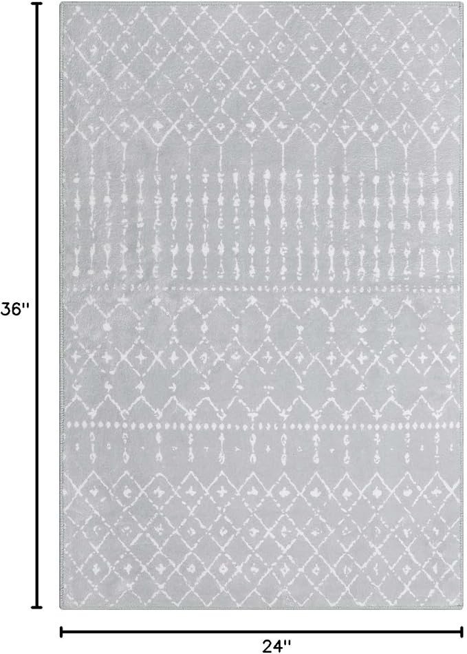 Lahome Moroccan Rugs for Entryway 2x3 Small Non-Slip Kitchen Rug Throw - Image 2