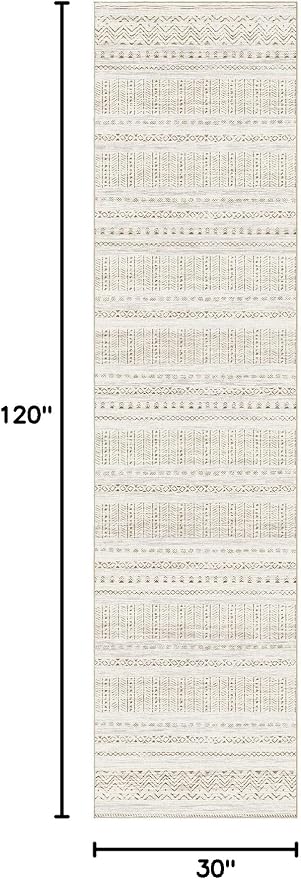 cotiled Hallway 2.6x10 Runner Rugs: Washable Boho Rugs - Image 2