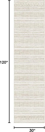 cotiled Hallway 2.6x10 Runner Rugs: Washable Boho Rugs - Image 2