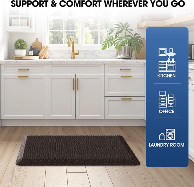 Mattitude Kitchen Mat Cushioned Anti-Fatigue Floor Mat Water Resistant Non-Slip - Image 7