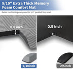 UKISS 9/10"" Extra Thick Cushioned Anti Fatigue Kitchen Mat, Waterproof High - Image 2