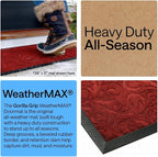 GORILLA GRIP 100% Waterproof All-Season WeatherMAX Doormat 35x23, US Designed - Image 3