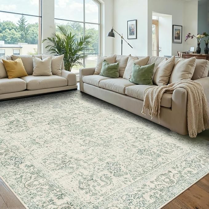 Rugxara 6x9 Washable Area Rug for Living Room, Vintage Large Boho Rugs for by Rugxara