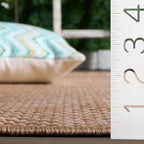 SAFAVIEH Courtyard Collection 7'1" Round Natural/Cream CY8521 Indoor/ Outside - Image 6