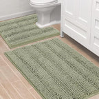 H.VERSAILTEX Bathroom Rug Sets 2 Piece Bath Mats Non Slip Thick Soft Chenille by HVERSAILTEX