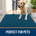 OLANLY Dog Door Mat for Muddy Paws 34x21, Ultra Absorbent Chenille Mud Doormat - Image 6