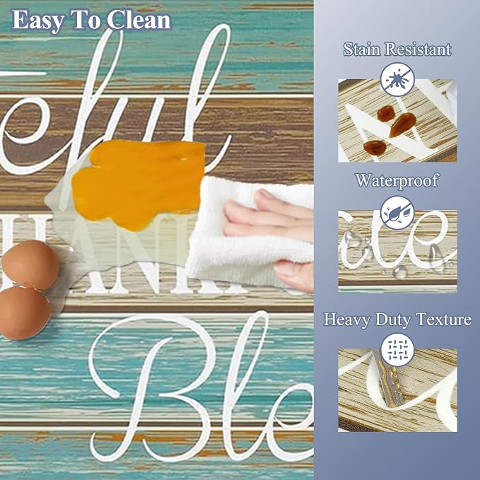 HEBE Anti Fatigue Kitchen Mat Set of 2 Non Slip Cushioned Kitchen Mats - Image 5