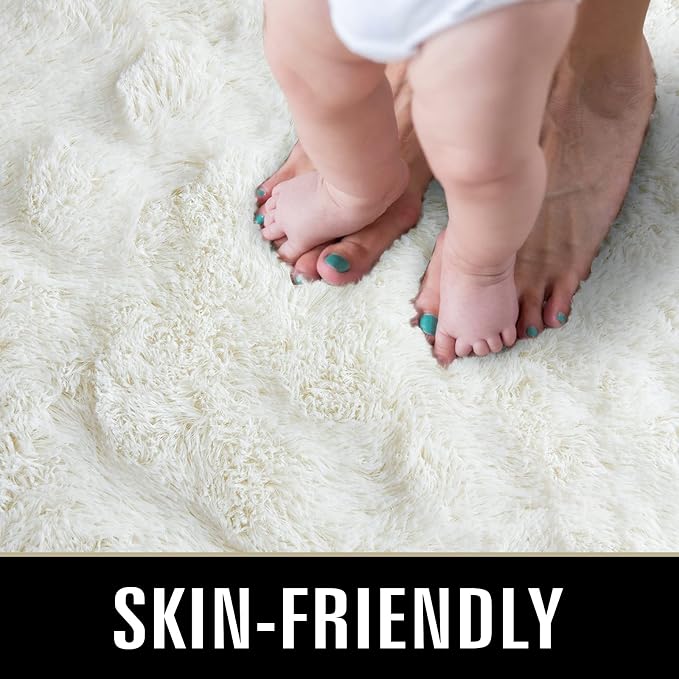 TWINNIS Super Soft Shaggy Rugs Fluffy Carpets 4x5.9 Feet, Indoor Modern Plush - Image 3