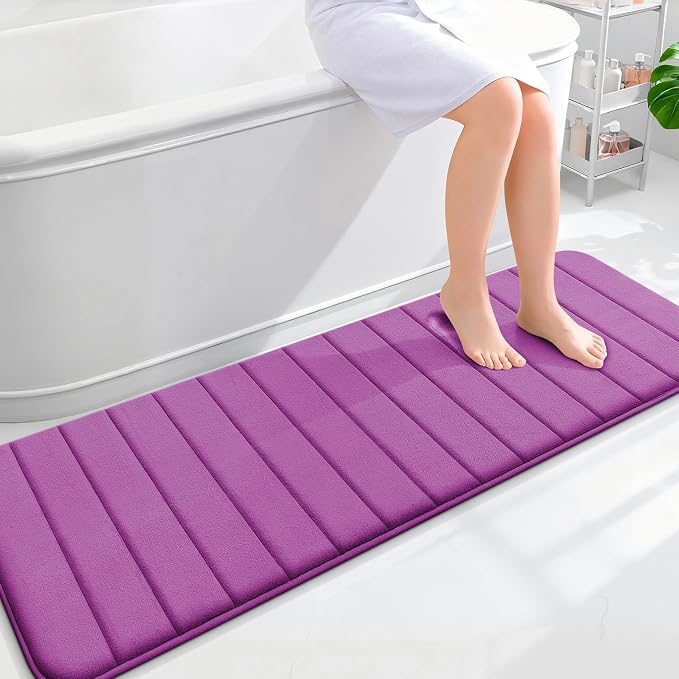 OLANLY Memory Foam Long Bathroom Rugs Runner 59x20, Super Soft Absorbent Bath by OLANLY