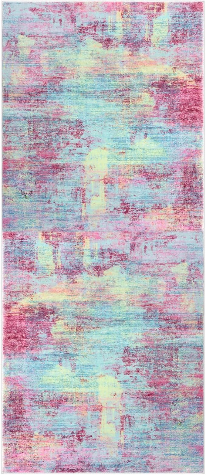 IOHOUZE Abstract Runner Rug 3x7 Ft Washable Runners - Image 9