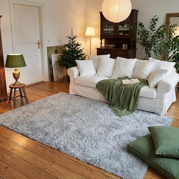 Mugorn 3x5 Rugs for Bedroom, Fluffy Area Rugs for Living Room, Soft Shag Kids - Image 6