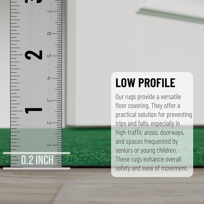 Ottomanson 2' x 11' Hallway Runner Extra Durable Non-Slip Rug Mat - Image 5