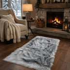 EasyJoy Faux Sheepskin Rug, Fluffy Faux Fur Rug, Ultra Soft Shag Area Rug by EasyJoy