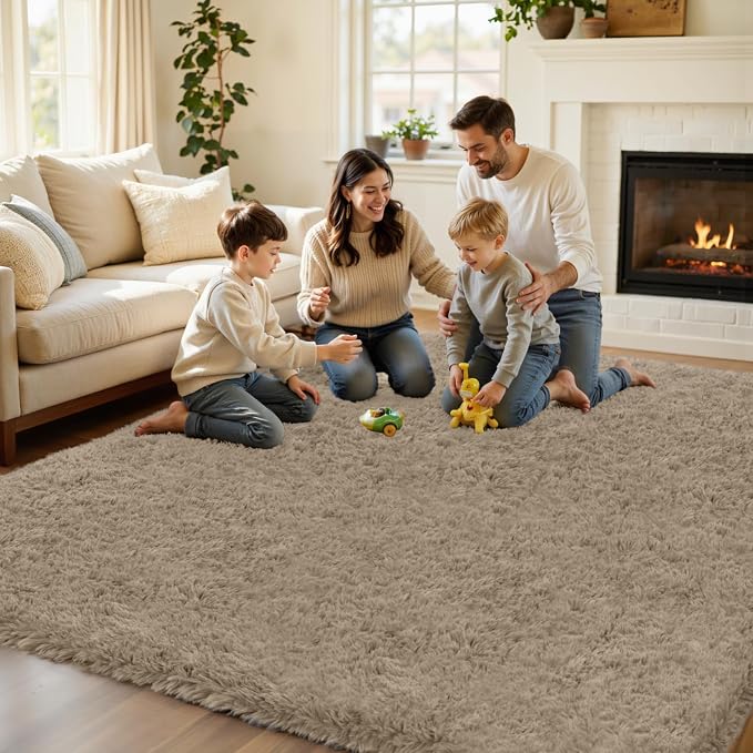 8x10 Area Rug for Living Room, Ultra Soft Fluffy Shag Rugs for Bedroom - Image 4