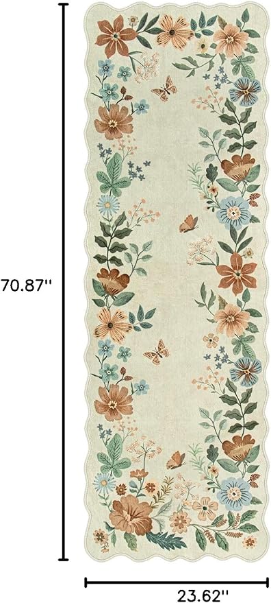 Lahome Floral Kitchen Runner Rug, 2X6 Rug Runners - Image 2