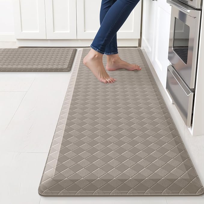 TranquilRelax 4/5 Inch Thick 2-Piece Anti-Fatigue Kitchen Mats, Cushioned by Unknown