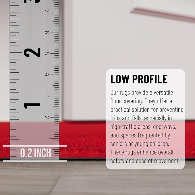 Ottomanson 2'7" x 5' Mud Mat Area Rug Scraper Carpet - Image 5