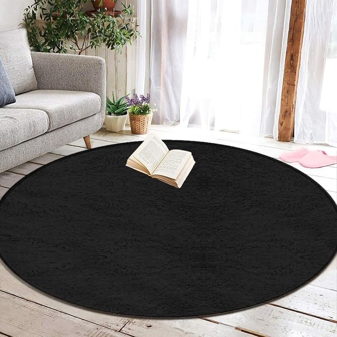 Room Sofa Yoga Soft Round Carpet, Home Decor Non Slip Kitchen Office Circle Rug - Image 5