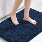 H.VERSAILTEX Navy Blue Bath Mats by HVERSAILTEX