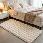Creamy White Rabbit Plush Rug 2'x6', Fluffy Shaggy Area Rug by CHOVY