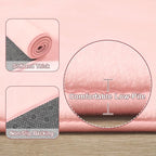 Amearea Modern Area Rugs for Bedroom Living Room, 4x6 Feet Pink Thickened - Image 3