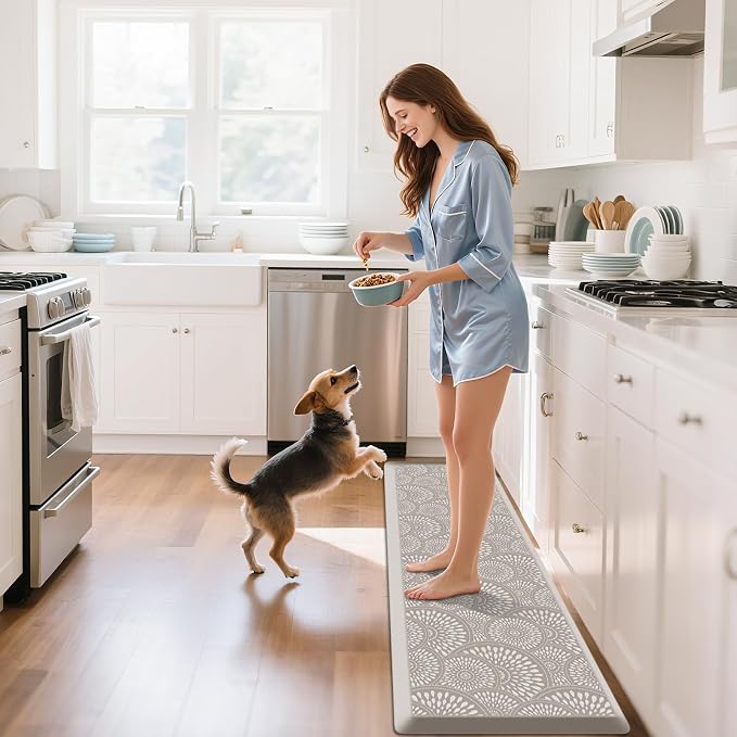 Mattitude 4/5 Inch Kitchen Mat, 17.3x59in Heavy Duty Ergonomic Comfort Foam - Image 5