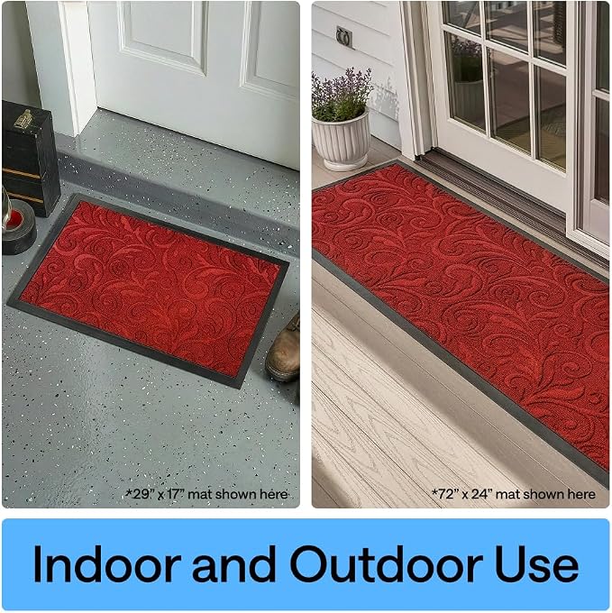 GORILLA GRIP 100% Waterproof All-Season WeatherMAX Doormat 35x23, US Designed - Image 9